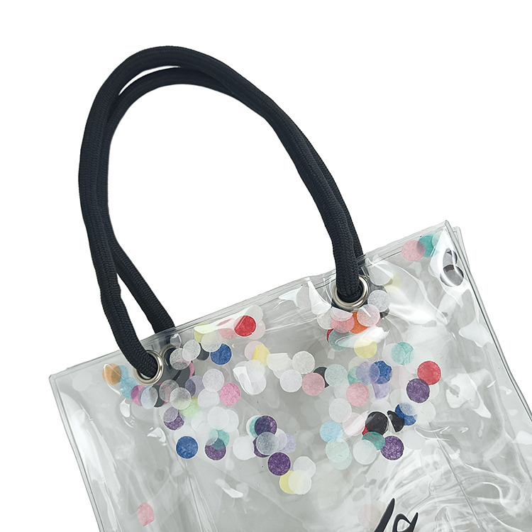 confetti-filled sequin PVC bag